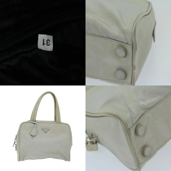 PRADA Hand Bag Nylon Gray Auth 68818 - Picture 13 of 14